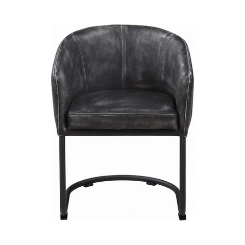 Coaster Banner Upholstered Dining Chair Anthracite and Matte Black Model 109292
