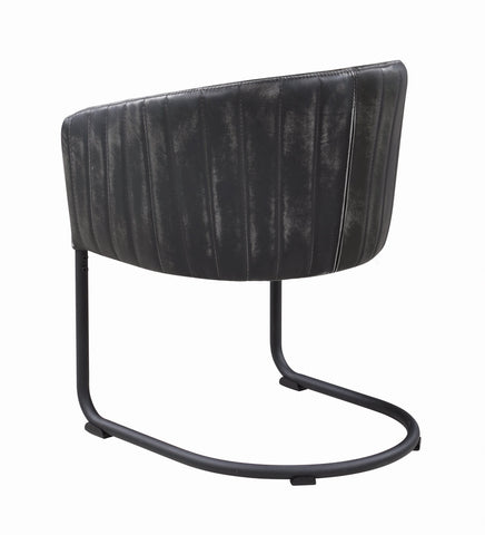 Coaster Banner Upholstered Dining Chair Anthracite and Matte Black Model 109292