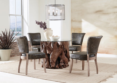 Coaster Asbury Dining Table Base Natural Teak Model 109511