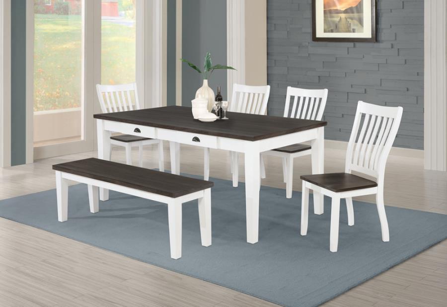 Coaster Kingman 6-piece Rectangular Dining Set Espresso and White Model 109541-S6