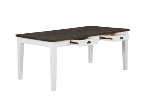 Coaster Kingman 4-drawer Dining Table Espresso and White Model 109541