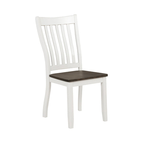 Coaster Kingman Slat Back Dining Chairs Espresso and White (Set of 2) Model 109542