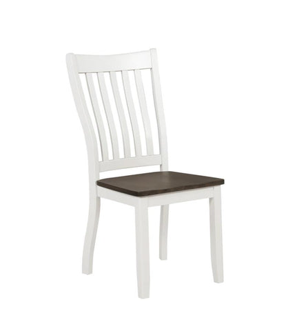 Coaster Kingman Slat Back Dining Chairs Espresso and White (Set of 2) Model 109542