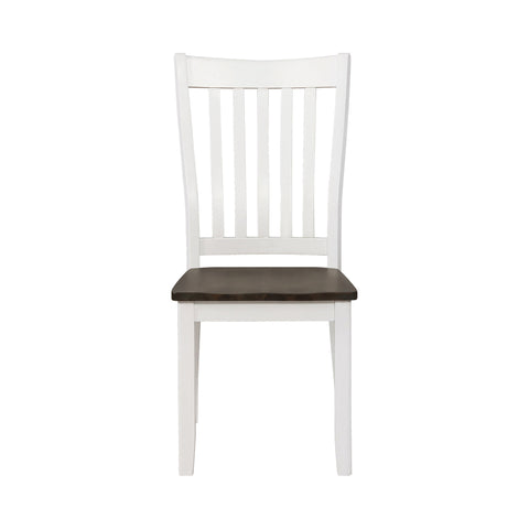 Coaster Kingman Slat Back Dining Chairs Espresso and White (Set of 2) Model 109542