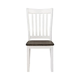 Coaster Kingman Slat Back Dining Chairs Espresso and White (Set of 2) Model 109542