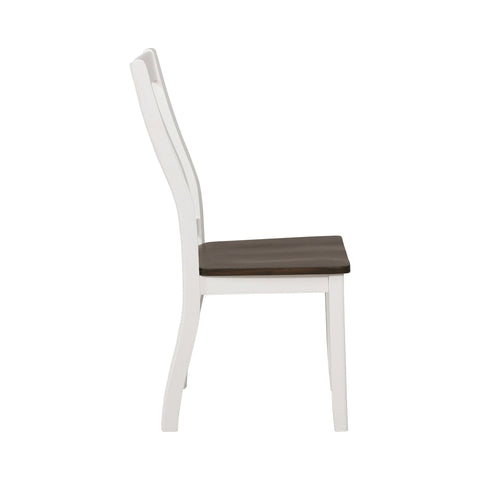 Coaster Kingman Slat Back Dining Chairs Espresso and White (Set of 2) Model 109542