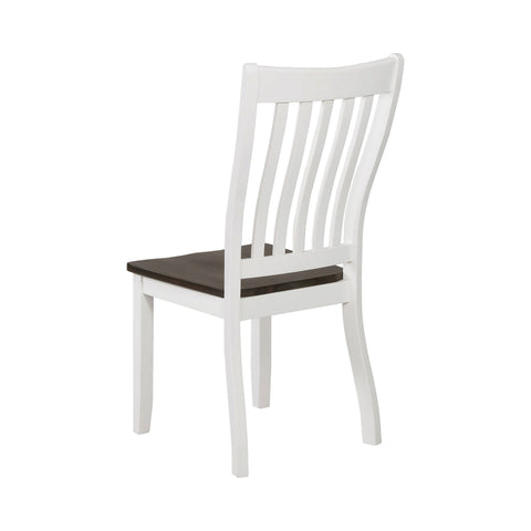 Coaster Kingman Slat Back Dining Chairs Espresso and White (Set of 2) Model 109542