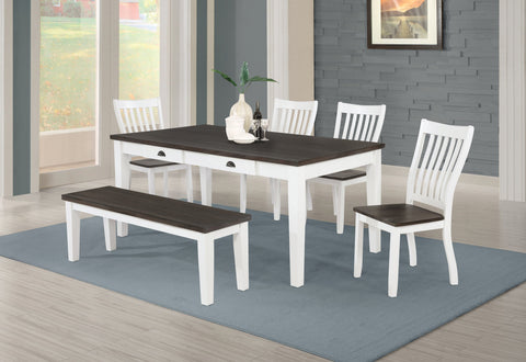 Coaster Kingman Rectangular Bench Espresso and White Model 109543