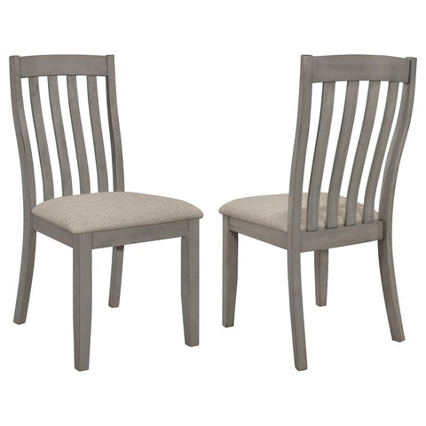 Coaster Nogales Slat Back Side Chairs Coastal Grey (Set of 2) Model 109812