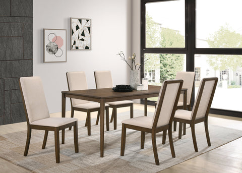 Coaster Wethersfield Dining Table with Clipped Corner Medium Walnut Model 109841