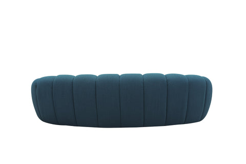 Divani Casa Yolonda Modern Curved Dark Teal Fabric Sofa Model VGEV2126C-SOFA-C-15