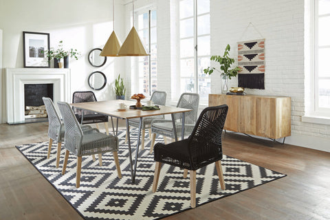 Coaster Nakia Woven Back Side Chairs Grey (Set of 2) Model 110033