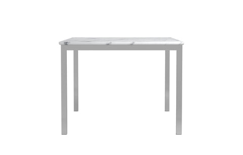 Coaster Athena Rectangle Dining Table with Marble Top Chrome Model 110101