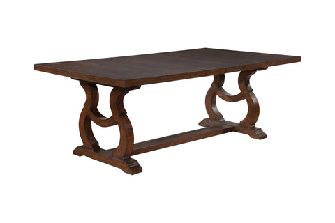 Coaster Brockway Cove Trestle Dining Table Antique Java Model 110311