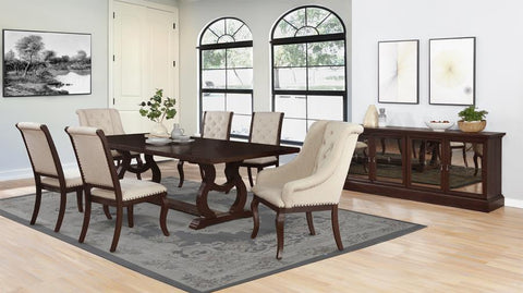 Coaster Brockway Rectangular Trestle Dining Set Model 110311-S7