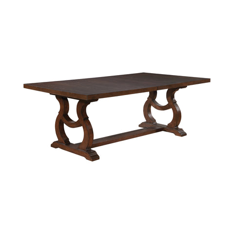 Coaster Brockway Cove Trestle Dining Table Antique Java Model 110311