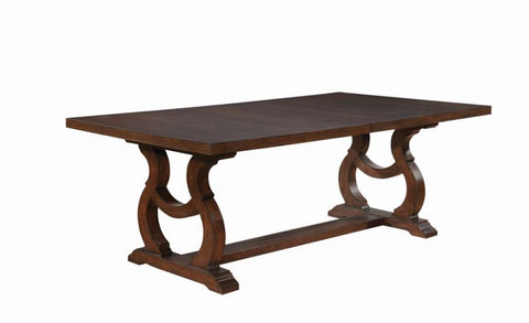Coaster Brockway Cove Trestle Dining Table Antique Java Model 110311