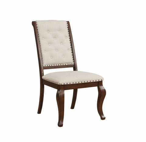 Coaster Brockway Cove Tufted Dining Chairs Cream and Antique Java (Set of 2) Model 110312
