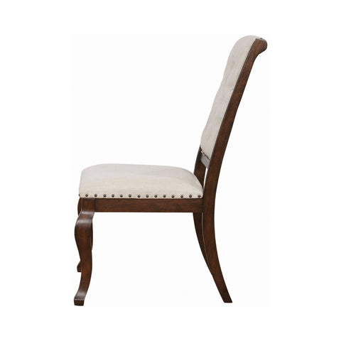 Coaster Brockway Cove Tufted Dining Chairs Cream and Antique Java (Set of 2) Model 110312