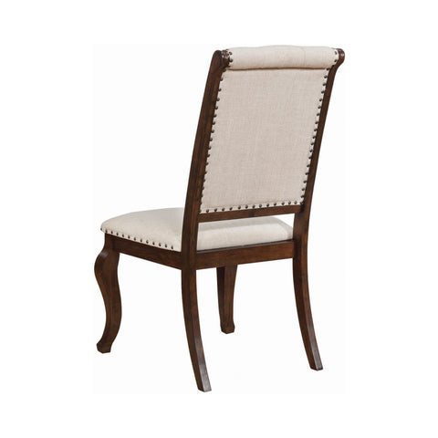 Coaster Brockway Cove Tufted Dining Chairs Cream and Antique Java (Set of 2) Model 110312