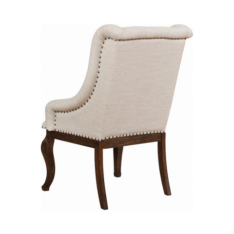 Coaster Brockway Cove Tufted Arm Chairs Cream and Antique Java (Set of 2) Model 110313