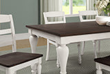 Coaster Madelyn Dining Table with Extension Leaf Dark Cocoa and Coastal White Model 110381