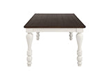 Coaster Madelyn Dining Table with Extension Leaf Dark Cocoa and Coastal White Model 110381