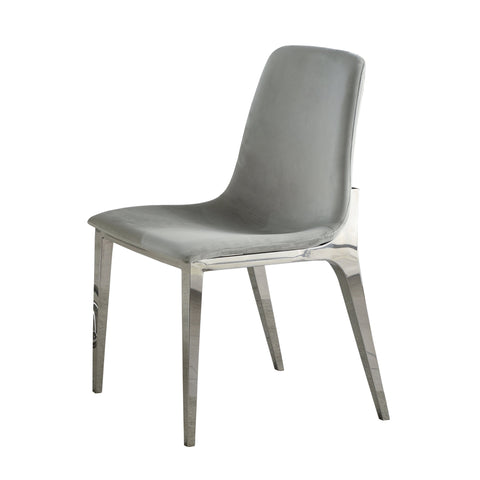 Coaster Irene Upholstered Side Chairs Light Grey and Chrome (Set of 4) Model 110402