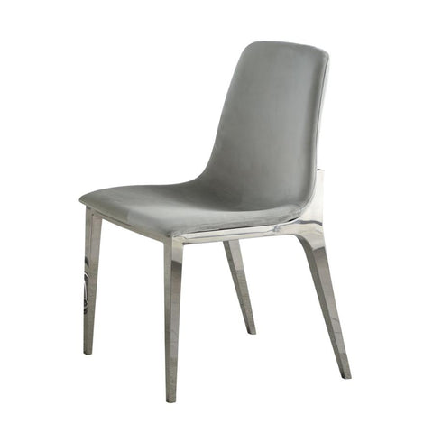 Coaster Irene Upholstered Side Chairs Light Grey and Chrome (Set of 4) Model 110402