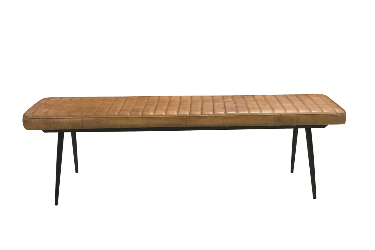 Coaster Misty Cushion Side Bench Camel and Black Model 110643
