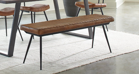 Coaster Misty Cushion Side Bench Camel and Black Model 110643