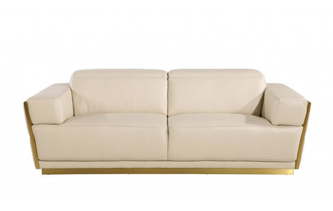 1111 DivanItalia Beige Sofa – Top Grain Italian LeatherModel:  1111-BEIGE-S