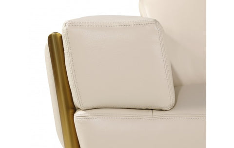 1111 DivanItalia Beige Chair – Top Grain Italian LeatherModel:  1111-BEIGE-CH