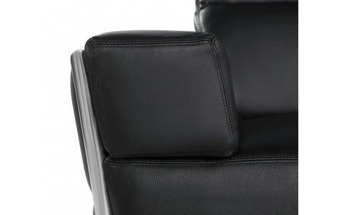 1111 DivanItalia Black Chair – Top Grain Italian LeatherModel:  1111-BLACK-CH