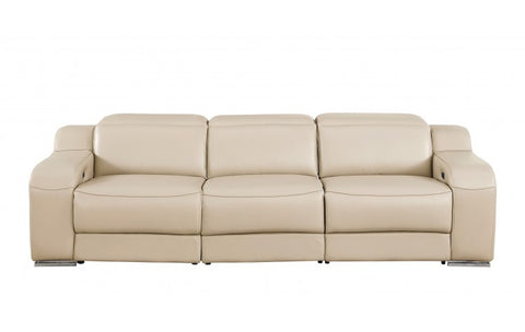1116 DivanItalia Beige Modular 3-Power Reclining Sofa with Power HeadrestModel:  1116-BEIGE-3.3-HT