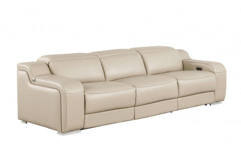 1116 DivanItalia Beige Modular 3-Power Reclining Sofa with Power HeadrestModel:  1116-BEIGE-3.3-HT