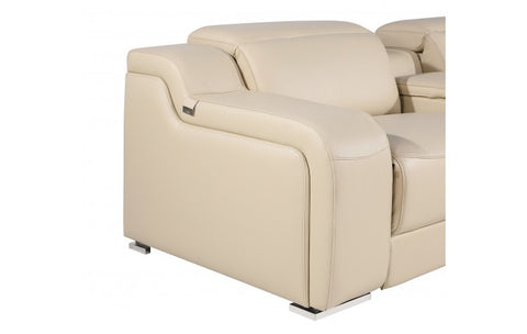 1116 DivanItalia Beige Modular 3-Power Reclining Sofa with Power HeadrestModel:  1116-BEIGE-3.3-HT