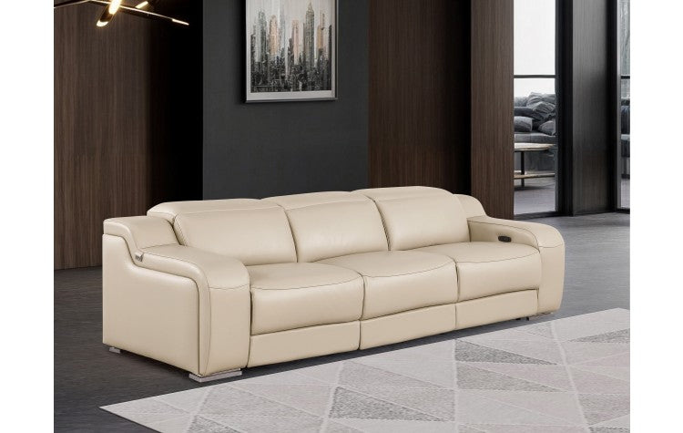 1116 DivanItalia Beige Modular 3-Power Reclining Sofa with Power HeadrestModel:  1116-BEIGE-3.3-HT