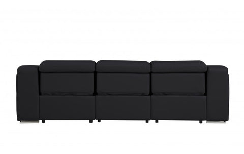 1116 DivanItalia Black Modular 3-Power Reclining Sofa with Power HeadrestModel:  1116-BLACK-3.3-HT
