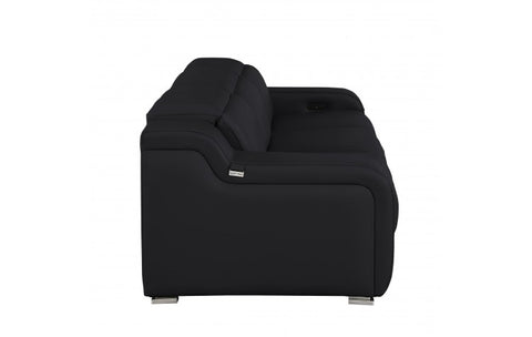 1116 DivanItalia Black Modular 3-Power Reclining Sofa with Power HeadrestModel:  1116-BLACK-3.3-HT
