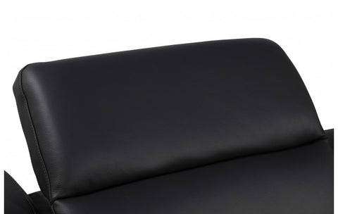 1116 DivanItalia Black 7-Piece Power Reclining Sofa with Power Headrest in Top Grain Italian LeatherModel:  1116-BLACK-S-7.4-HT