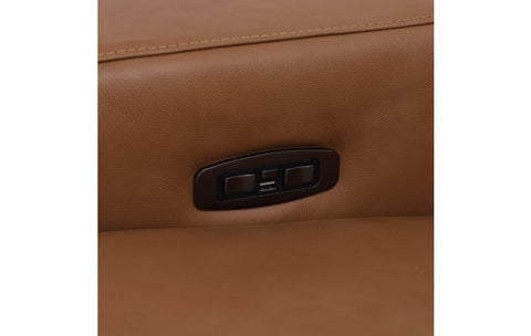 1116 DivanItalia Cognac Modular 3-Power Reclining Sofa with Power HeadrestModel:  1116-COGNAC-3.3-HT