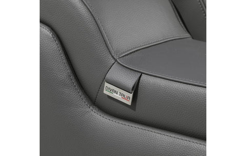 1116 DivanItalia Dark Grey Top-Grain Italian Leather 6-Piece Sectional with 3 Power Reclining Seats & Power HeadrestModel:  1116-DK_GRAY-3PWR-6PC