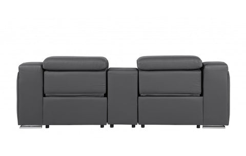 1116 DivanItalia Dark Gray Modular Power Reclining Loveseat with Power HeadrestModel:  1116-DK_GREY-3.2-HT