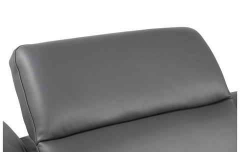 1116 DivanItalia Dark Grey Modular Power Reclining Sofa and Loveseat Set – Top Grain Italian Leather with Power HeadrestsModel:  1116-DK_GREY-5.4-HT-2PC