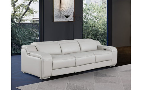1116 DivanItalia Light Gray Modular 3-Power Reclining Sofa with Power HeadrestModel:  1116-LT_GREY-3.3-HT