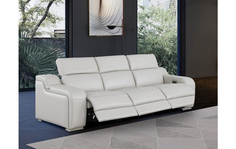 1116 DivanItalia Light Gray Modular 3-Power Reclining Sofa with Power HeadrestModel:  1116-LT_GREY-3.3-HT