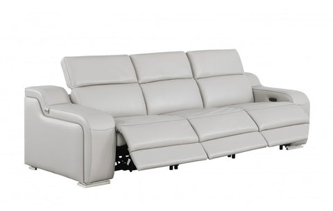 1116 DivanItalia Light Gray Modular 3-Power Reclining Sofa with Power HeadrestModel:  1116-LT_GREY-3.3-HT