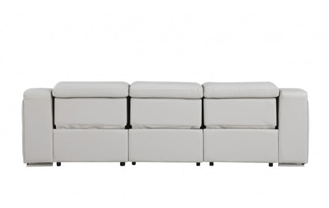1116 DivanItalia Light Gray Modular 3-Power Reclining Sofa with Power HeadrestModel:  1116-LT_GREY-3.3-HT