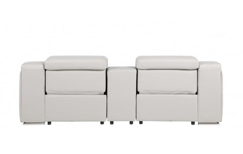 1116 DivanItalia Light Gray Modular Power Reclining Loveseat with Power HeadrestModel:  1116-LT_GREY-3.2-HT